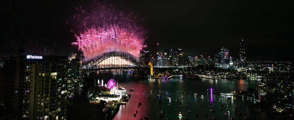 Sydney harbour bridge fireworks